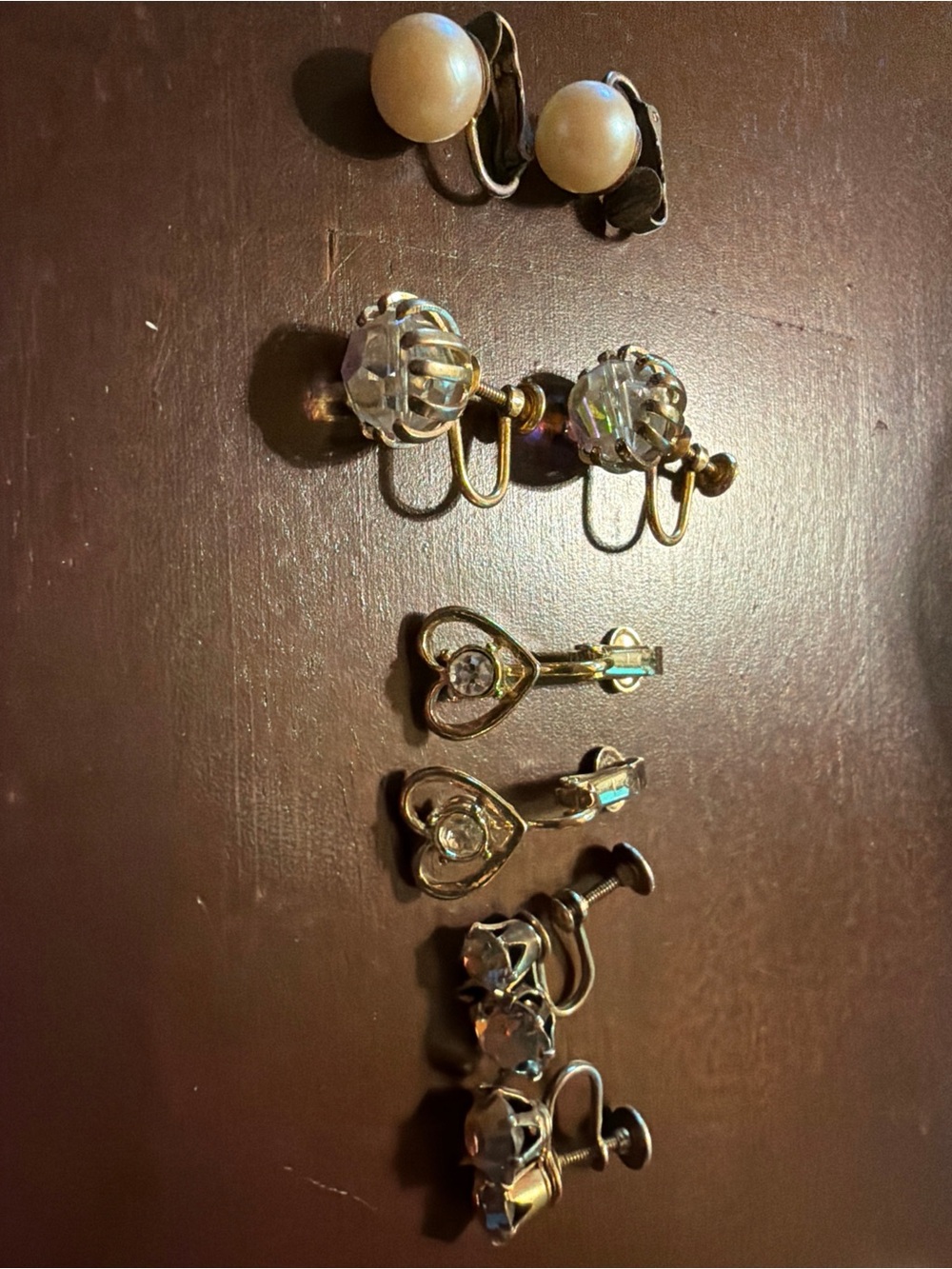 Lot of 4 Pairs of Vintage Non-Pierced Earrings (Clip-On & Screw-Back)